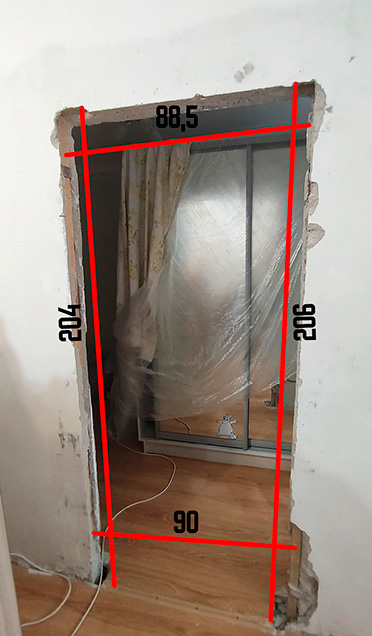 Неправильная подготовка дверного проёма