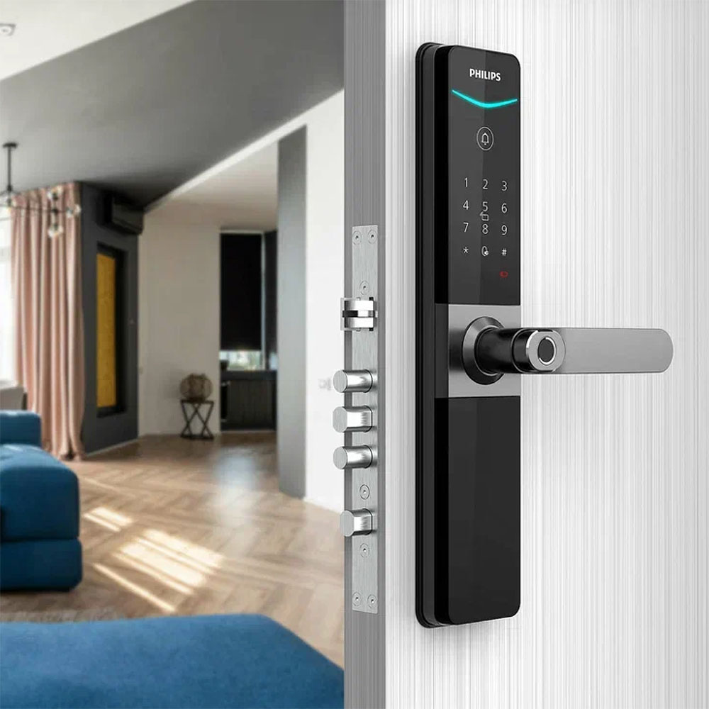 Электронный замок Philips EasyKey DDL610-5HBS в интерьере