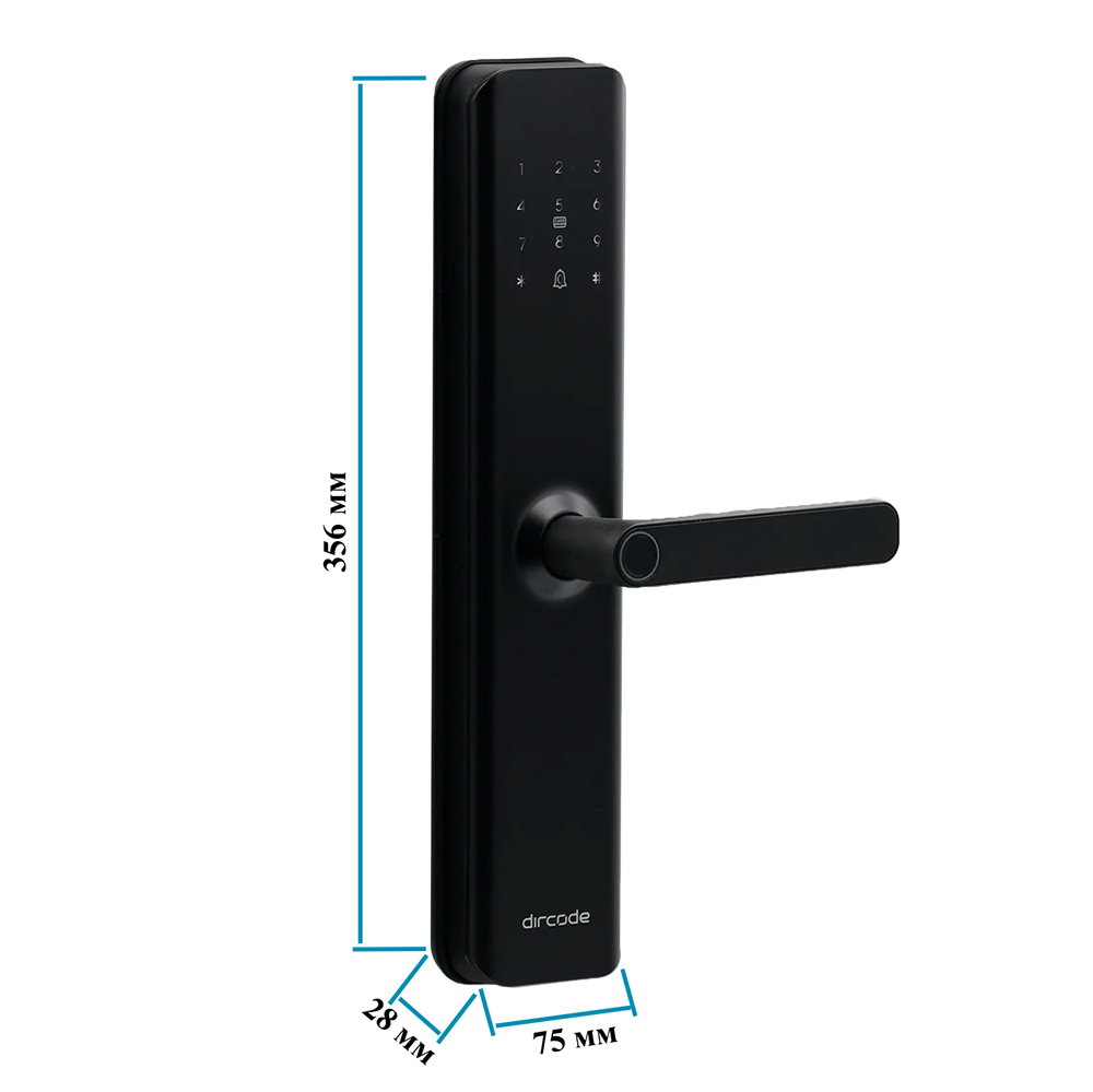 Размеры электронного замка Dircode S11 Sciener
