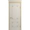 Межкомнатная дверь массив дуба Viporte Флоренция белая эмаль патина золото глухая
