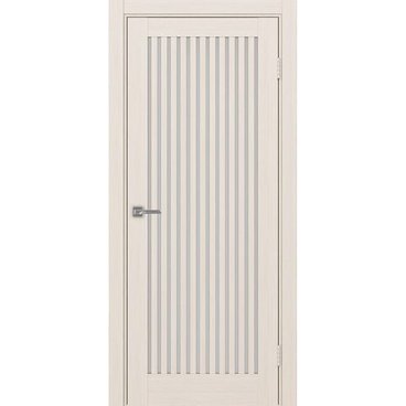 Межкомнатная дверь экошпон Турин 543.2 ясень перламутровый остеклённая