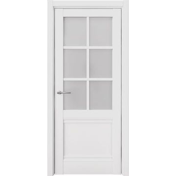 Межкомнатная дверь Киото винил белый со стеклом