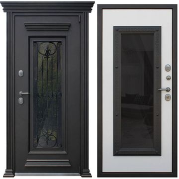 Входная уличная дверь Grand Luxe с окном