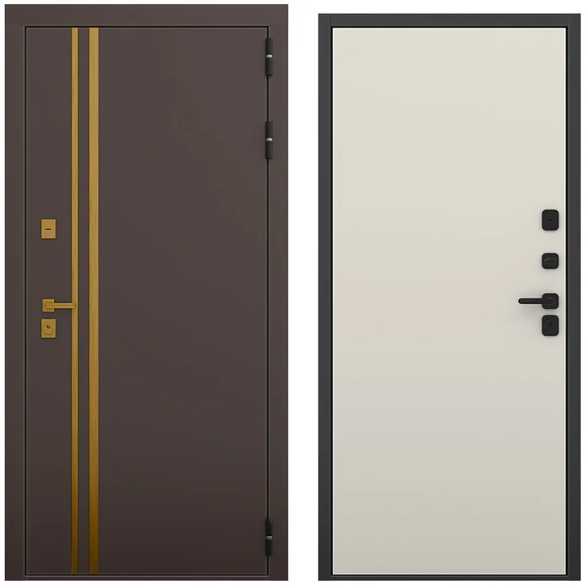 ходная дверь Баухаус амаретто силк панель гладкая силк грей