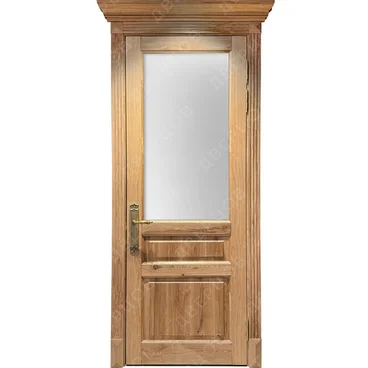 Межкомнатная дверь массив дуба с сучком Дверцов Болонья остеклённая бесцветное масло