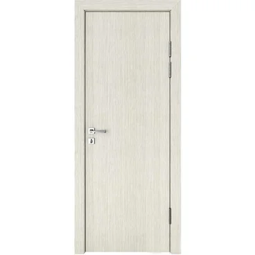 Звукоизоляционная дверь DG-600 ПВХ белая лиственница 42 дб AL кромка авто порог