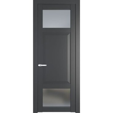 Межкомнатная дверь 1.3.4PD графит остеклённая