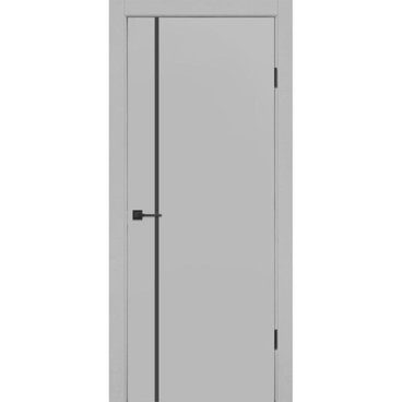 Межкомнатная дверь экошпон ДП-46.11 gray silk глухая