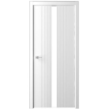 Межкомнатная дверь эмаль Albero Геометрия 8 белая остеклённая
