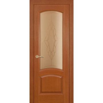 Межкомнатная дверь шпонированная Ситидорс Александрит тёмный анегри остеклённая