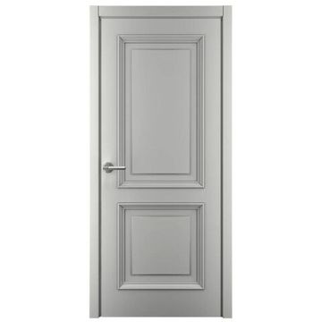 Межкомнатная дверь эмаль Багет 2 серая глухая