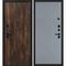 Входная дверь Лофт-1 дуб коньяк патина панель гладкая серая