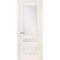Межкомнатная дверь шпонированная Сити Дорс Малахит 2 белый ясень остеклённая