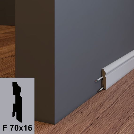 Плинтус напольный MDF эмаль Ofram F 70х16 мм