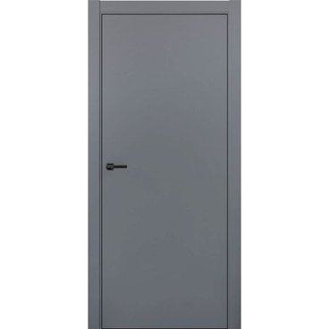 Межкомнатная дверь ПЭТ Silk графит кромка ABS чёрная