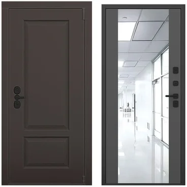 Входная дверь Шэбби амаретто силк панель зеркало Maxi