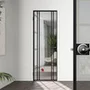 Межкомнатная алюминиевая дверь в скрытом коробе Loft 19 стекло серое прозрачное