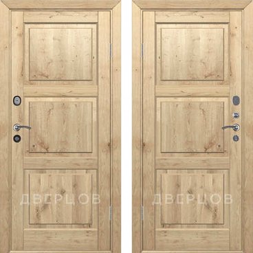 Входная дверь из массива дуба Дверцов Торджано с сучками без отделки