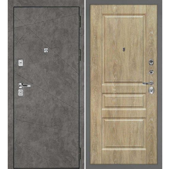 Входная дверь Урбан-127 панель фрезерованная дуб песочный