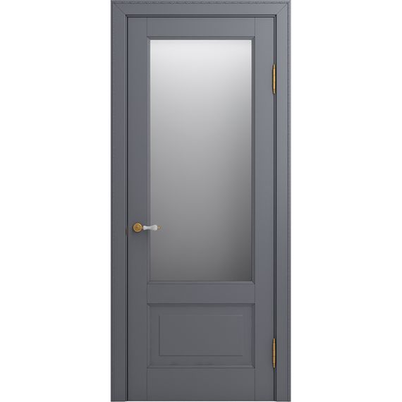 Межкомнатная дверь массив бука Viporte Бьелла тауп остеклённая