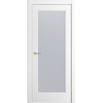 Межкомнатная дверь эмаль Бьянка-1 белоснежная со стеклом