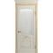 Межкомнатная дверь массив дуба селект Viporte Венеция Декор белая эмаль патина золото остеклённая