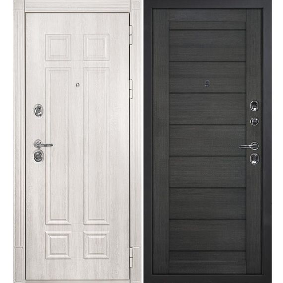Входная дверь Гера 2 дуб филадельфия крем панель сборная грей