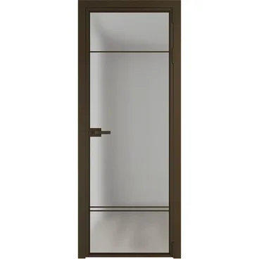 Алюминиевая межкомнатная дверь 4AХ деорэ остеклённая