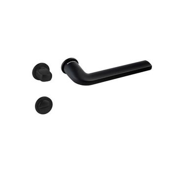 Дверная ручка Linea WC на розетке Minimal чёрная матовая для замка Vitra