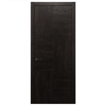 Межкомнатная дверь массив дуба Alvero Флэт-III винтаж глухая