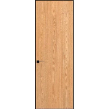 Скрытая дверь шпон дуба чёрная AL кромка открывание от себя