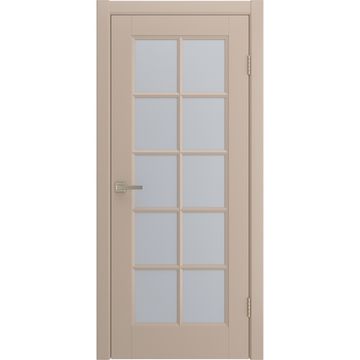 Межкомнатная дверь Аморе латте эмаль со стеклом