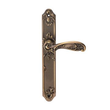 Ручка на планке для межкомнатной двери Flor античный кофе