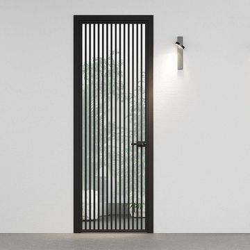 Межкомнатная алюминиевая дверь Loft-S 12 стекло прозрачное бесцветное