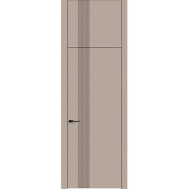 Межкомнатная дверь с фальшфрамугой эмаль Ofram Линнея 4 капучино