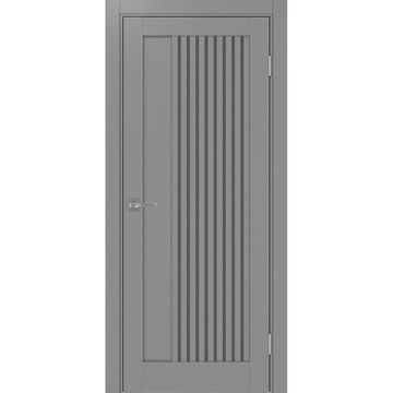 Межкомнатная дверь экошпон Турин 544.12 серый остеклённая