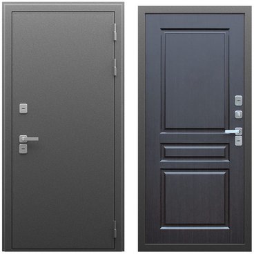 Входная уличная дверь Сибирь венге внутри