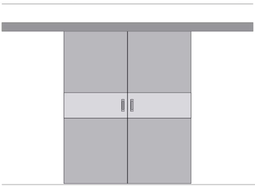 Комплект раздвижной Тип 2 Profil Doors двустворчатый
