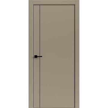 Межкомнатная дверь Light Geometry 4303 лофт мокко кромка ABS чёрная глухая