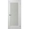 Межкомнатная дверь экошпон Нова 2 ясень белый остеклённая