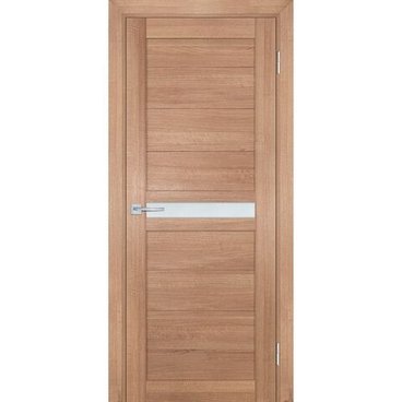 Межкомнатная дверь экошпон Мариам Техно-703 миндаль стекло сатинат белый