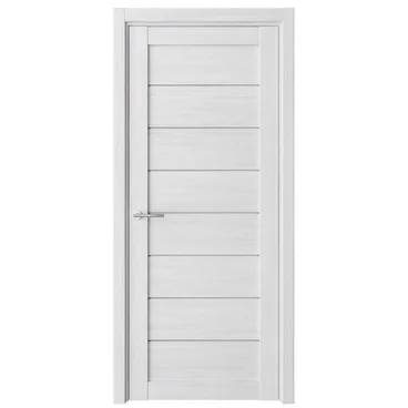 Межкомнатная дверь Сеул эко-шпон кедр снежный со стеклом