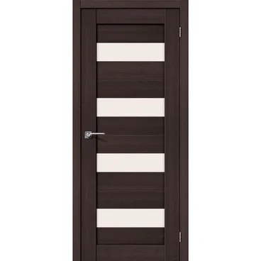 Межкомнатная дверь экошпон Bravo Порта-23 wenge veralinga остеклённая