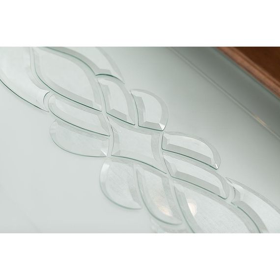 Межкомнатная дверь массив дуба Флоренция Декор табачный остеклённая