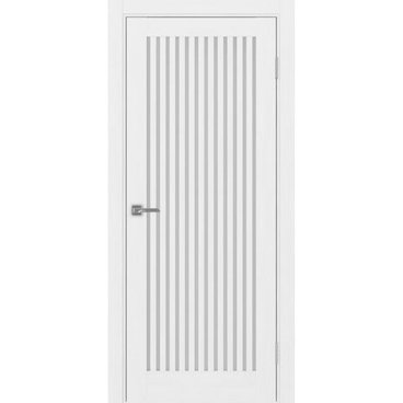 Межкомнатная дверь экошпон Турин 543.2 белый лёд остеклённая