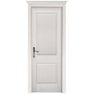 Межкомнатная дверь массив сосны Элегия Браш белая эмаль глухая