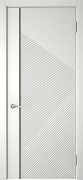 Межкомнатная дверь экошпон Графика 8 эмалекс белый глухая