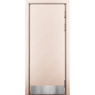 Маятниковая влагостойкая дверь Kapelli кремовый RAL 9001 с отбойной пластиной