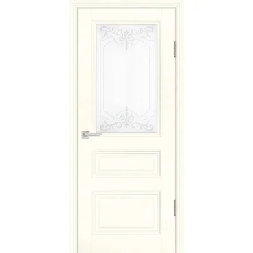 Межкомнатная дверь экошпон Profilo Porte PSC-29 магнолия остеклённая