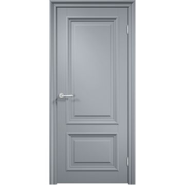 Межкомнатная дверь эмаль Дверцов Брессо 2 цвет серый RAL 7047 глухая